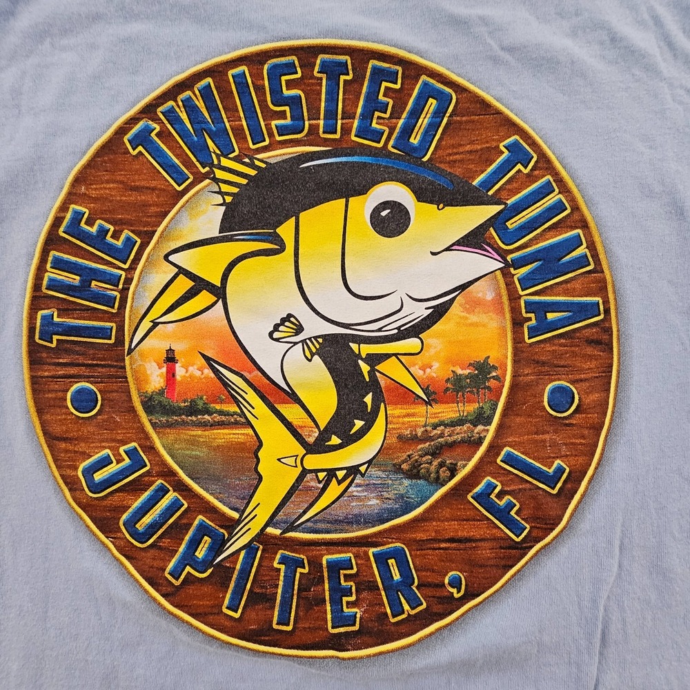 Twisted Tuna‎ Blue Long Sleeve Cotton T-Shirt Men's L